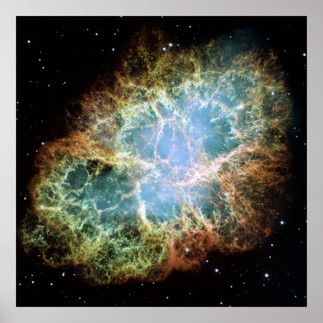 Hubble Mosaic of the Crab Nebula Poster (Front)
