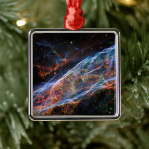 Hubble Nebula Supernova Remnants Space Telescope Metal Ornament