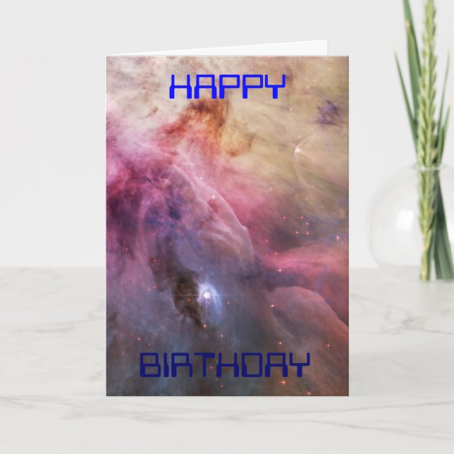 Hubble photo: The Crab Nebula. Birthday card (Front)