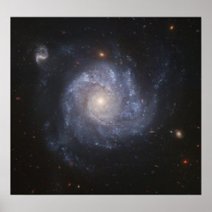 Hubble Snaps Images of a Pinwheel-Shaped Galaxy Poster