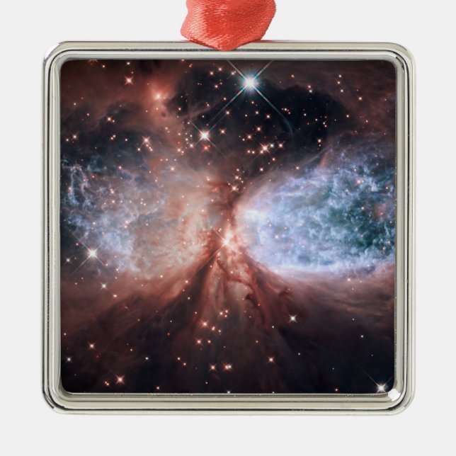 Hubble Snow Angel Metal Ornament (Front)