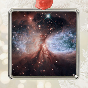 Hubble Snow Angel Metal Ornament