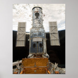 Hubble Space Telescope & Atlantis Poster