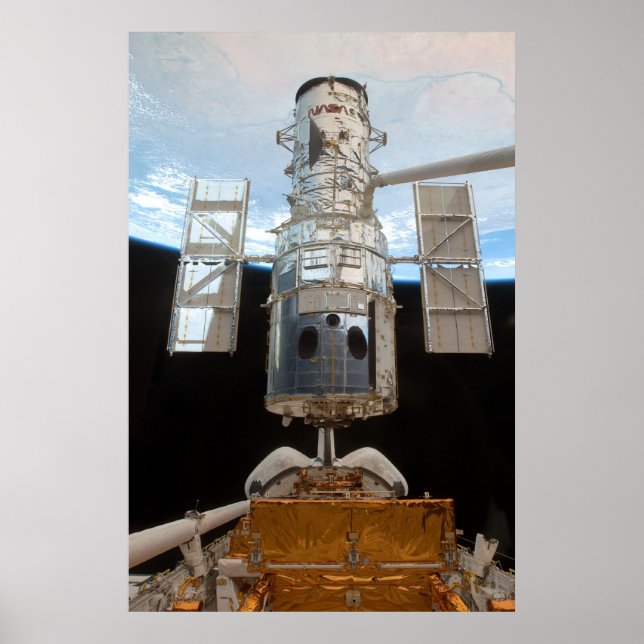 Hubble Space Telescope & Atlantis Poster (Front)