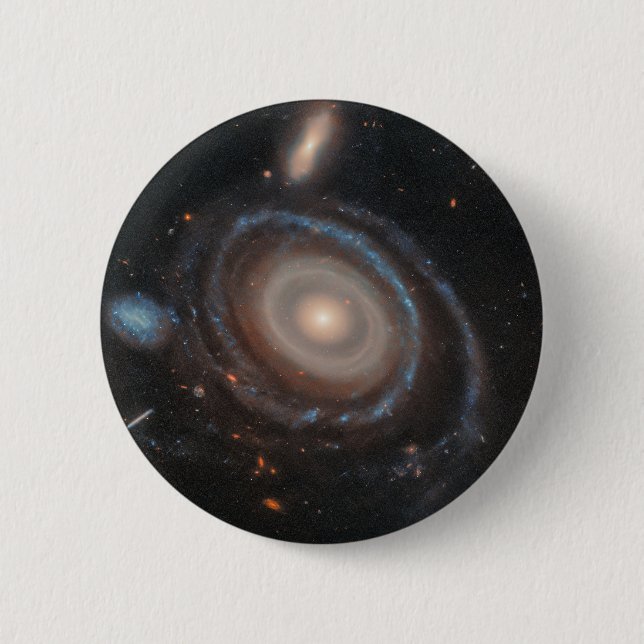 Hubble Space Telescope Bullseye Galaxy 2 Inch Round Button (Front)