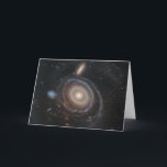 Hubble Space Telescope Bullseye Galaxy Thank You Card<br><div class="desc">The galaxy known as LEDA 1313424 appears to haver several rings surrounding what might be seen as a classic spiral galaxy. This stunning image was captured by NASA’s Hubble Space Telescope and is the result of a cosmic collision between a dwarf galaxy passed through the larger LEDA galaxy.</div>