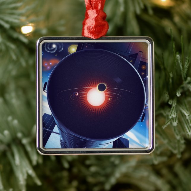 Hubble Space Telescope Poster. Metal Ornament (Tree)