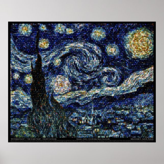 Hubble Starry Night (29.3"x24") Poster (Front)