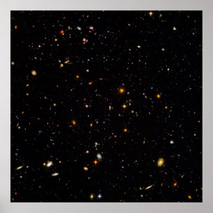 Hubble Ultra Deep Field View of 10,000 Galaxies Poster