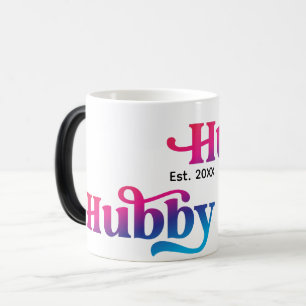 Hubby Couple Wedding Anniversary Custom Colourful Magic Mug
