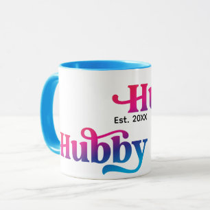 Hubby Couple Wedding Anniversary Custom Colourful Mug