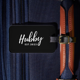 Hubby Est 2023 - groomsmen Luggage Tag