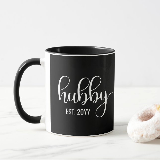 Hubby Est, Husband to be gifts,Wedding couple gift Mug (With Donut)