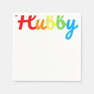 Hubby Gay Pride LGBT Wedding Gifts Honeymoon  Napkin