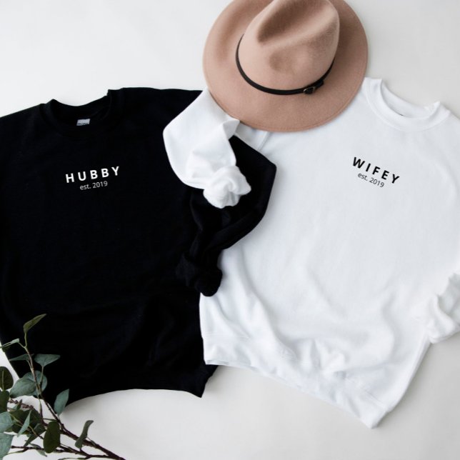 Hubby Minimalist Personalized Sweatshirt (Creator Uploaded)