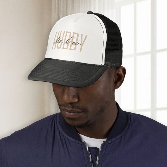 Hubby, personalized gift for husband, future Mr. Trucker Hat (Creator Uploaded)