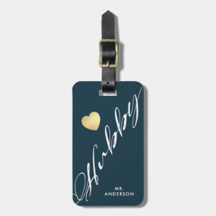 Hubby Personalized Honeymoon Groom Luggage Tag