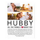 Hubby Photo Collage Things We Love About You List