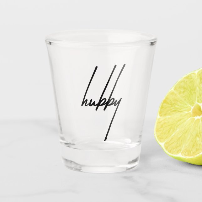 Hubby Shot Glass for Husband or Groom (Front)