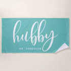 Hubby Teal And White Newlywed Groom