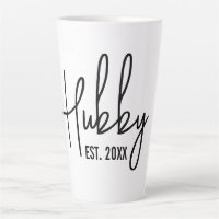 Hubby & Wifey custom established year latte mug