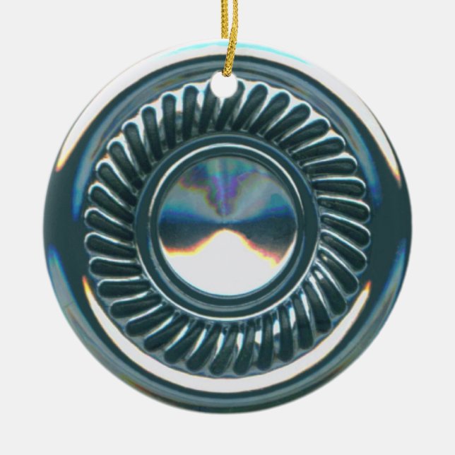 hubcap 2 ceramic ornament (Front)
