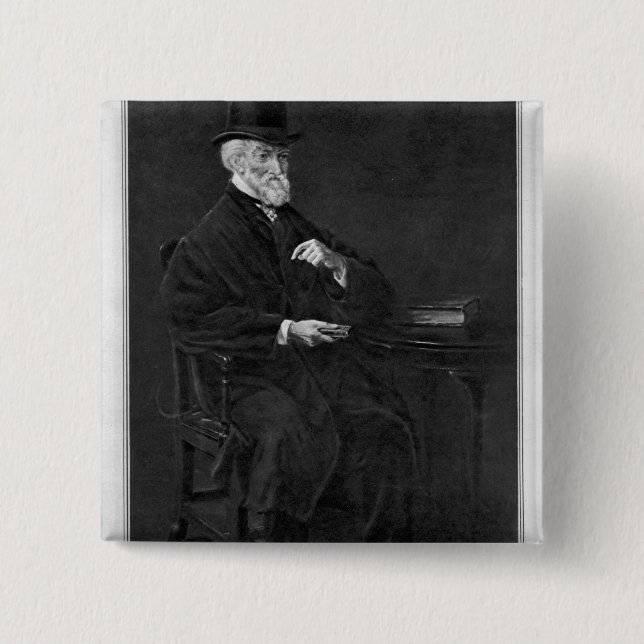 Hubert George de Burgh-Canning 2 Inch Square Button (Front)