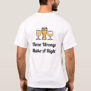 HUBR 3 Wronges Font Un Tshirt Droit
