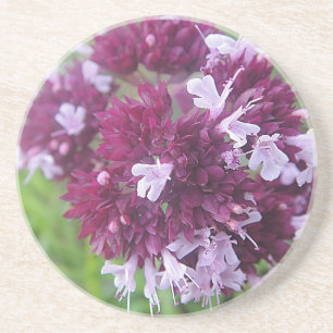 Hübsche lila Blumenkugel Coaster