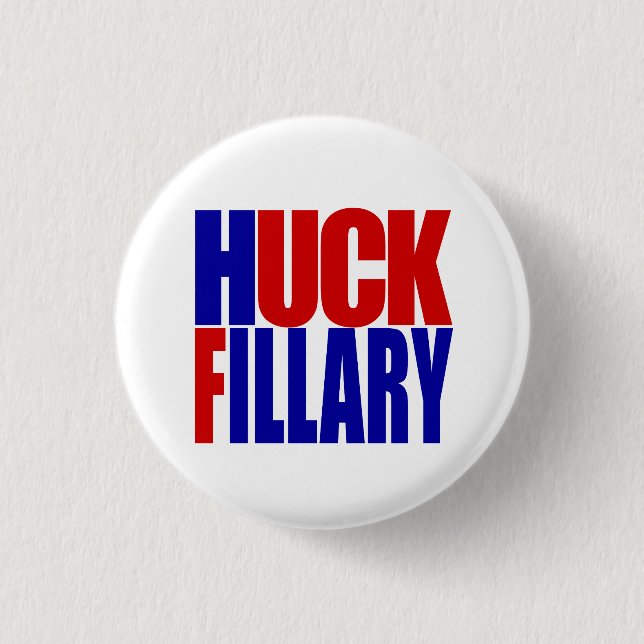 “HUCK FILLARY” 1.25-inch 1 Inch Round Button (Front)