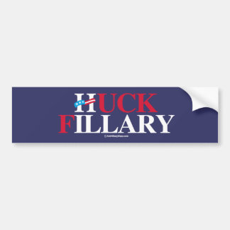 Huck Fillary - Anti-Hillary - white -.png Bumper Sticker
