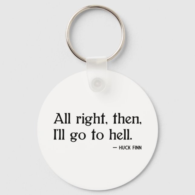 Huck Finn on Hell Keychain (Front)