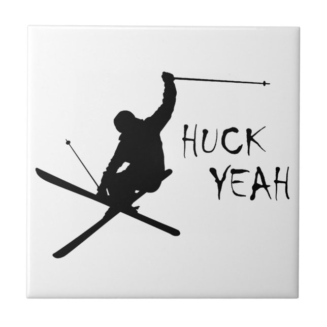 Huck Yeah (Skiing) Tile (Front)