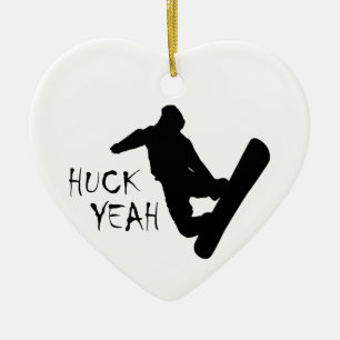 Huck Yeah (Snowboarding) Ceramic Ornament