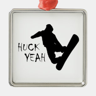 Huck Yeah (Snowboarding) Metal Ornament