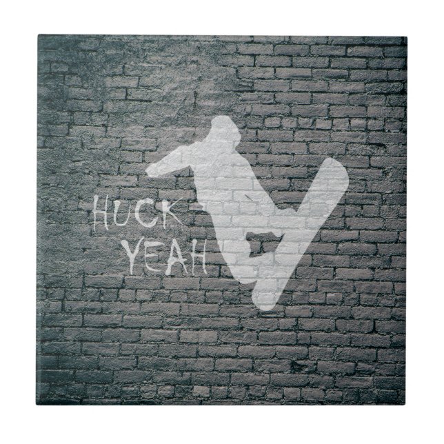 Huck Yeah (Snowboarding) Tile (Front)