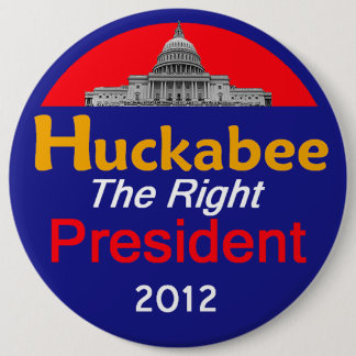 HUCKABEE 2012 6" Button