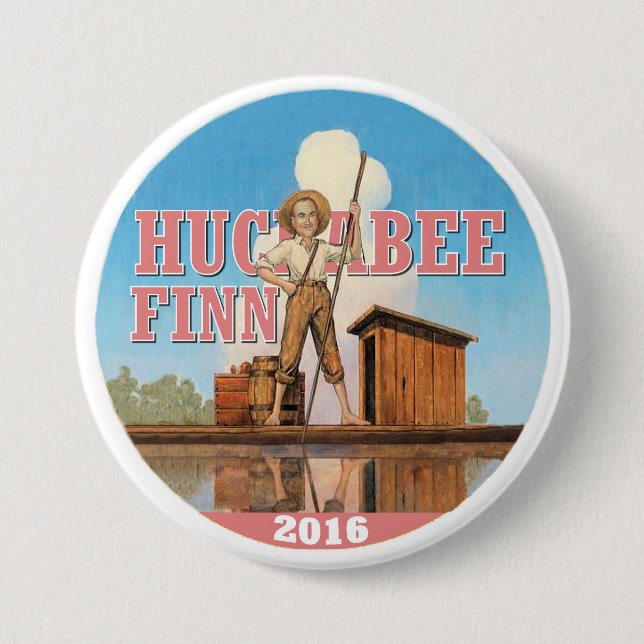 Huckabee Finn 2016 3 Inch Round Button (Front)