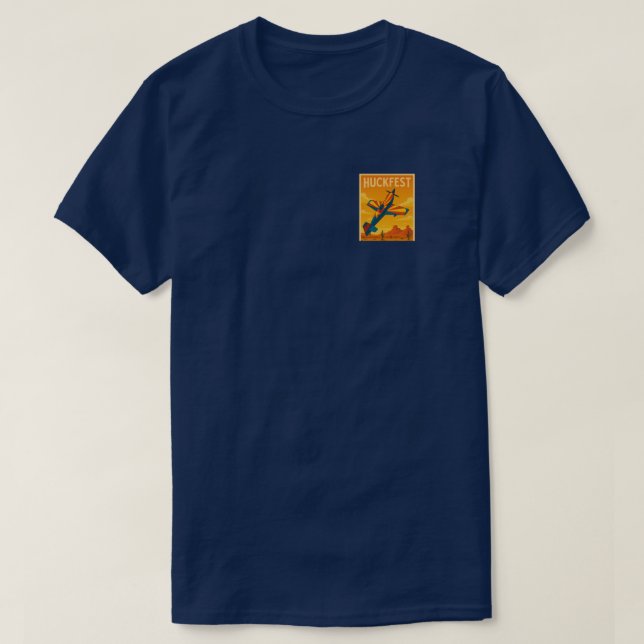 Huckfest T with state flag T-Shirt (Design Front)