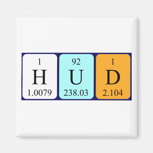 Hud periodic table name magnet (Front)