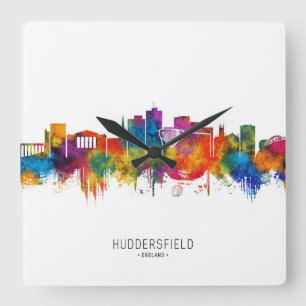 Huddersfield England Skyline Square Wall Clock