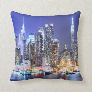 Hudson And Manhattan Throw Pillow