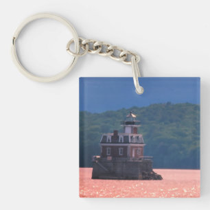 Hudson Athens Lighthouse - Hudson City Light, NY Keychain