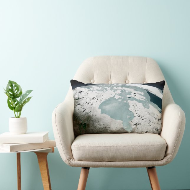 Hudson Bay Sea Ice On April 29, 2006. Lumbar Pillow (Chair)