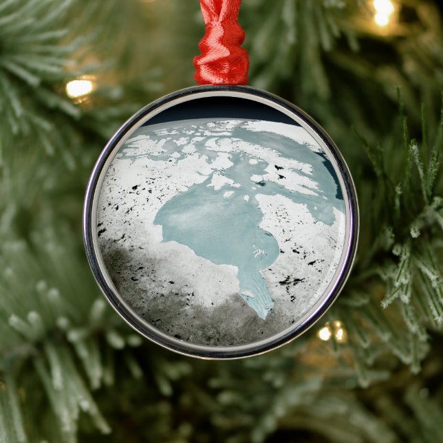 Hudson Bay Sea Ice On April 29, 2006. Metal Ornament (Tree)