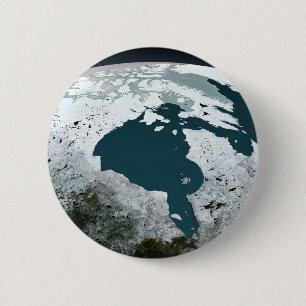 Hudson Bay Sea Ice On November 14, 2005. 2 Inch Round Button