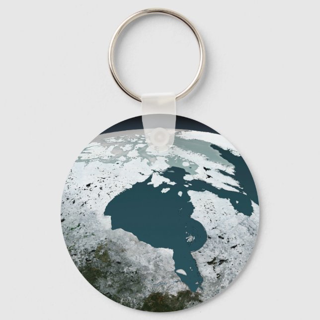 Hudson Bay Sea Ice On November 14, 2005. Keychain (Front)