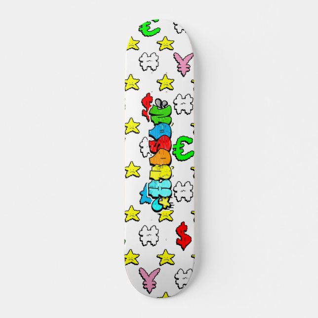 Hudson Graffiti Custom Personalized Skateboard (Front)
