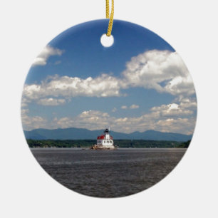 Hudson River Lighthouse Ceramic Ornament