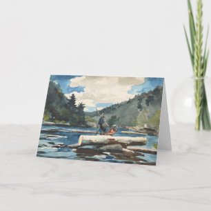 Hudson River, Logging   Winslow Homer Card